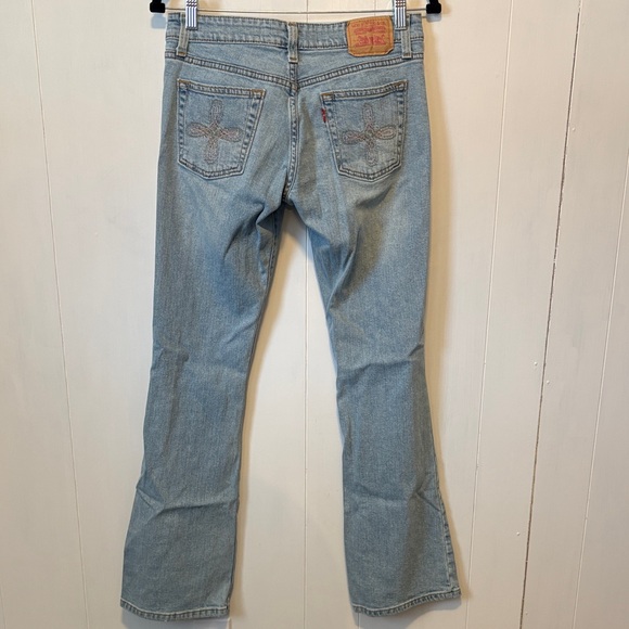 Levi's Super Low 518 Light Blue Flare Jeans - Picture 3 of 9